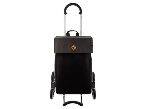 Andersen Scala Shopper 119-004 Treppensteiger Hera 84 schwarz grau - Praktischer Treppensteiger mit wasserabweisender Tasche, abnehmbaren Rädern und reflektierenden Elementen. Ideal für den täglichen Einkauf – leicht und wendig!