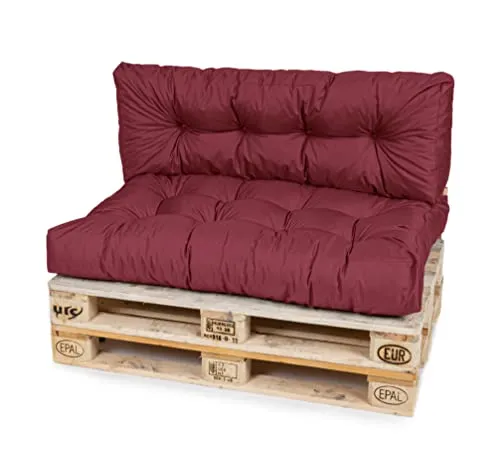 TexDeko® Garden Palettenkissen 120x80cm in rot von TexDeko