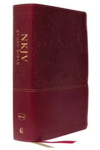 NKJV Study Bible, Leathersoft, Red, Vollfarbig, Daumenregister, Comfort Print - Bibelstudium leicht gemacht: Leathersoft, thumb indexed und mit komfortablem Druck für müheloses Lesen. Ideal für tiefgehende Studien und spirituelle Entfaltung.