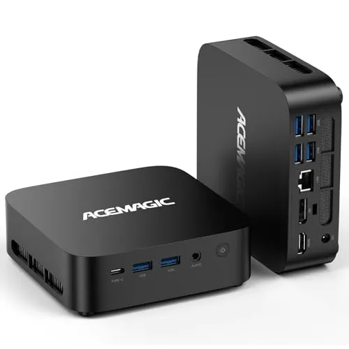 ACEMAGICIAN K1 Mini PC, AMD Ryzen 5400U (Bis zu 4,0 GHz), 16GB RAM 256G SSD | Windows 11 Pro, HDMI+DP+Type-C, USB 3.2, Micro Desktop Computer für Business, Office, Multimedia und Heimkino