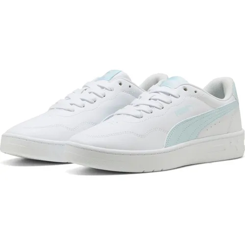 PUMA COURT LALLY Sneaker, Gr. 40, Weiß-Sea Glass - Sportliche Sneaker mit SOFTFOAM+ Dämpfung für optimalen Komfort. Ideal für jeden Anlass, vereinen sie zeitlosen Stil und moderne Bequemlichkeit.