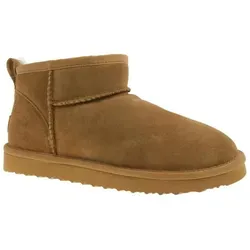 Piece of Mind Damen Boots Halbstiefel aus Leder, braun EUR 39 - Wanderschuhe mit luxuriösem Lammfell-Innenfutter für ultimativen Komfort und warme Füße, ideal für kalte Tage.