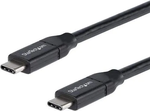 StarTech.com USB-C auf USB-C Kabel mit 5A Power Delivery - St/St - 50cm - USB 2.0 - USB-IF zertifiziert - USB Typ C Kabel - USB-Kabel - USB-C (M) zu USB-C (M) - Thunderbolt 3 / USB 2.0 - 5 A - 50 cm - Schwarz