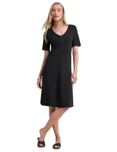 STREET ONE Sommerkleid Jersey Dress in Schwarz (Größe 38) von Street One