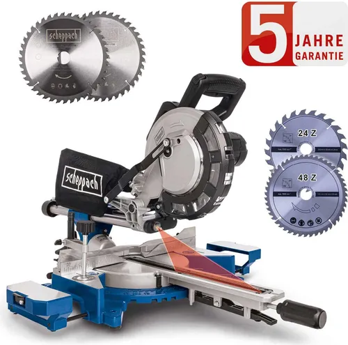 Scheppach Kapp-Zugsäge Gehrungssäge HM216 2000W 75mm zusätzliche 4 Sägeblätter