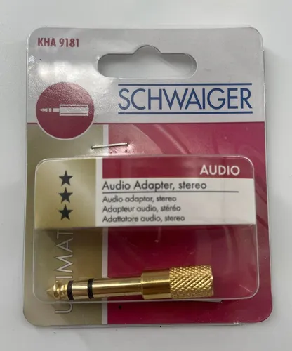Schwaiger KHA9181 533 Audio-Adapter 6,5mm Klinkenstecker zu 3,5mm Klinkenbuchse,