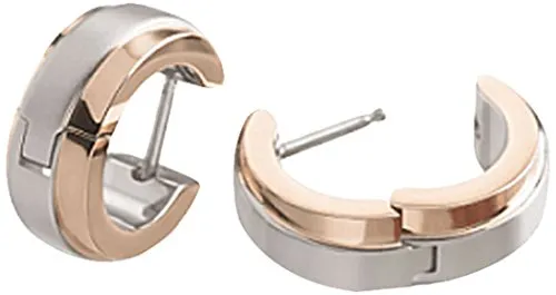 Boccia Damen Creolen 0560-06 Titan teil-roségoldplattiert von Boccia Titanium