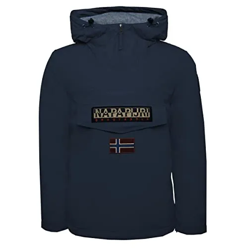 Napapijri Rainforest Winter 3 Jacke Blau L - Funktionsjacken mit innovativer Kapuzenregulierung, wasserabweisend und nachhaltig hergestellt aus recycelten Materialien für optimalen Wärmekomfort und Funktionalität im Winter.