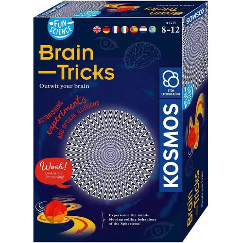 KOSMOS 617530 Fun Science Brain Tricks - Faszinierende Experimente mit optischen Täuschungen und Illusionen für Kinder ab 8 Jahren. Entdecke die Geheimnisse des Gehirns und erlebe verblüffende Effekte mit tollen 3D-Bildern!