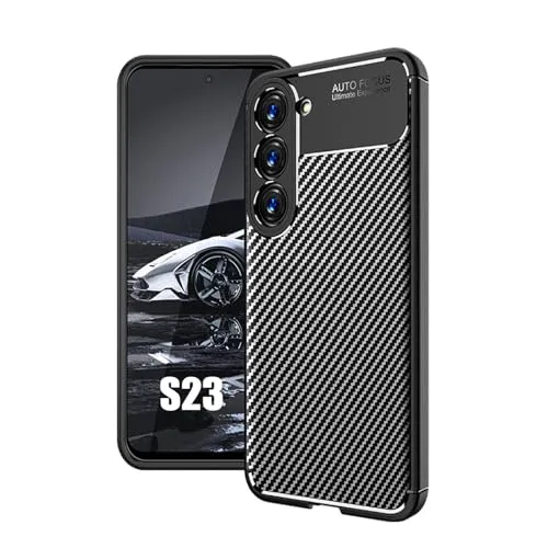 Hülle Kompatibel mit Samsung Galaxy S23 | Handyhülle Silikon Back Cover Case für Galaxy S23 TPU Bumper | Schwarz