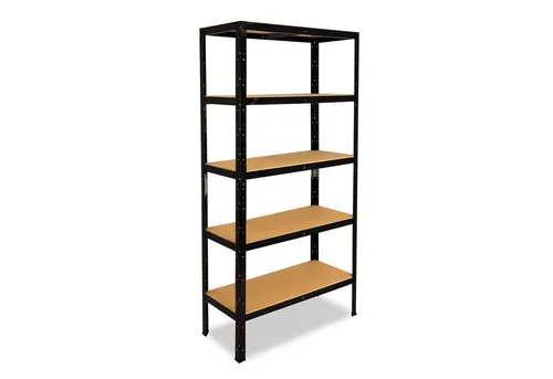 shelfplaza Schwerlastregal BLACK 155x60x30 cm – 5 Böden für Wohn- und Büro - Das shelfplaza BLACK Schwerlastregal bietet mit seinen 5 Böden eine Traglast von bis zu 175 kg pro Boden. Ideal für Garage, Büro oder Werkstatt. Einfacher Aufbau ohne Schrauben dank Stecksystem.