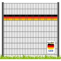 zaunzu Sichtschutz Deutschland für Doppelstabmatten Akzentstreifen