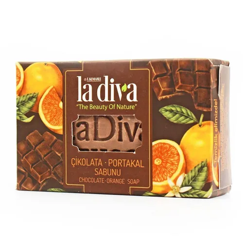 SEIFE AUS SCHOKOLADE UND ORANGE 100 g - LA DIVA in braun von LA DIVA (mydła)