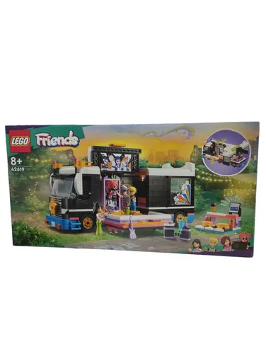 LEGO Friends Popstar-Tourbus - Musik-Set mit 4 Figuren, fördert kreative Rollenspiele und soziale Fähigkeiten für Kinder ab 8 Jahren, ideales Geschenk zum Geburtstag