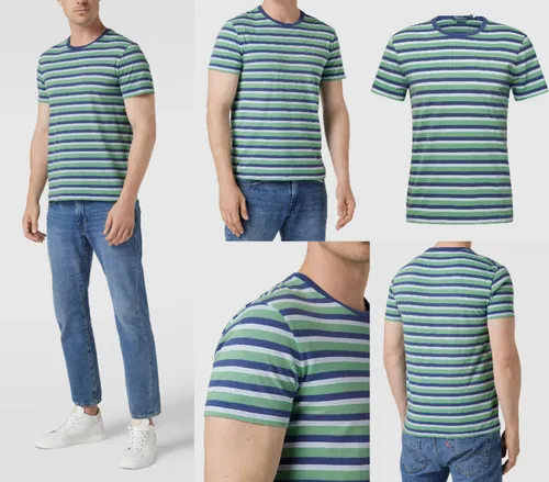 POLO RALPH LAUREN Slim Fit T-Shirt aus reiner Baumwolle in Mehrfarbig - Herren T-Shirt mit Rundhalsausschnitt und gesticktem Logo. Atmungsaktive, maßgeschneiderte Slim-Fit-Passform für lässigen Komfort in jeder Jahreszeit.
