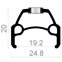 Rodi Rim Connect 28 29 622 x 19C Aluminium 36 Löcher 14g Silber
