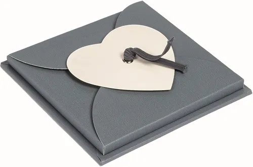 Leporello PIMP AND CREATE Herzdesign 11 Fotos 10x10 cm grau