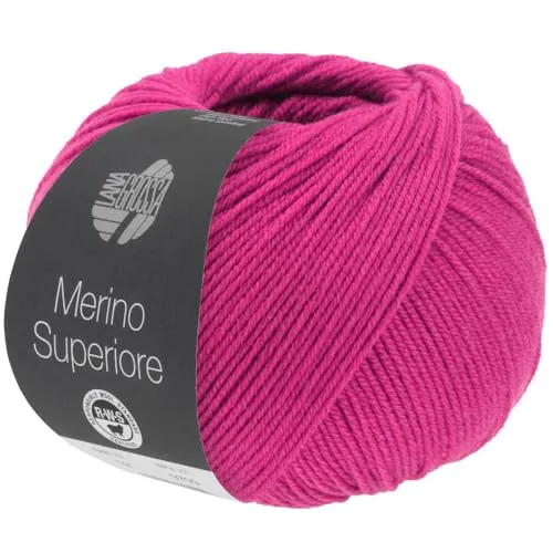 LANA GROSSA Merino Superiore | Pure, extrafeine Merinowolle waschmaschinenfest und filzfrei | Handstrickgarn aus 100% Schurwolle (Merino extrafein) | 50g Wolle zum Stricken & Häkeln | 180m Garn FB38