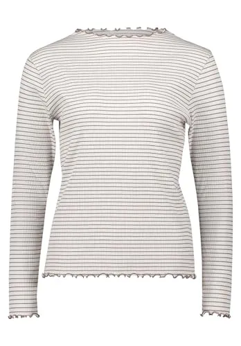 Cartoon Damen Langarm-Shirt mit Kragen 36, Weiß/Taupe von Cartoon