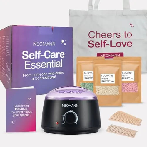 NEOMANN Waxer II - Premium Haarentfernung Waxing Set mit Geschenkbox & Karte - Perfektes Spa-Geschenk für Ihre Liebsten (Waxer II Gift)
