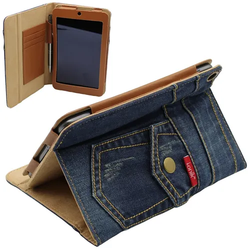 i.onik Tablet Flip Case Jeans Hülle TP7 1200QC 7 Zoll 7