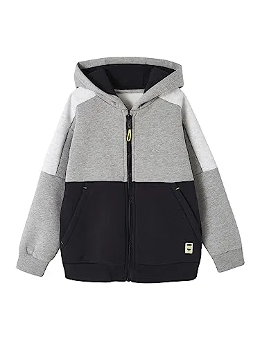 Vertbaudet Jungen Kapuzensweatjacke grau meliert 116 - Bequeme Kapuzensweatjacke mit weichem Innenfutter und praktischem Reißverschluss. Ideal für kühle Tage, sorgt sie für einen stylischen Look und hohen Tragekomfort.