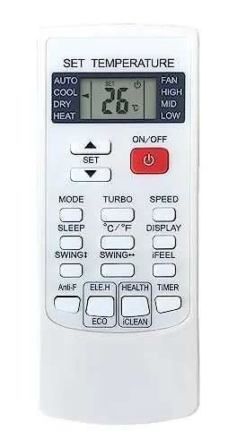 Wellclima Fernbedienung Klimaanlage YKR-H/102E, ersetzt auch YKR-H/103E kompatibel mit dem gleichen Modell der Marke AUX, Autif, Argo, Aukia, Digital Clima, Mundoclima, Sendo, Vortis, Zephir, Wins