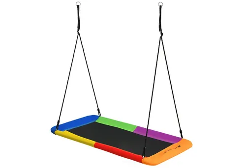 COSTWAY Nestschaukel, 100-180cm verstellbares Seil, 320kg, 150x80cm