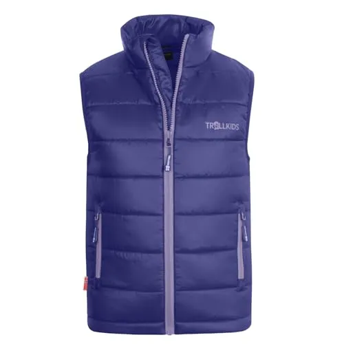 Trollkids Kids Trondheim Vest 164, dark purple in lila von TROLLKIDS
