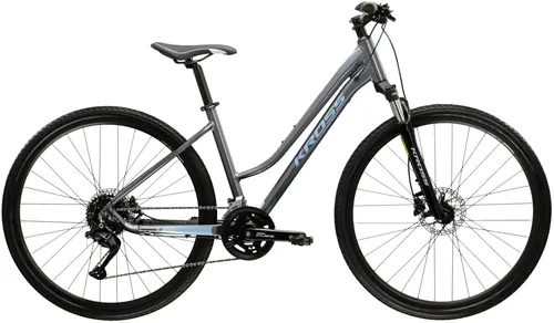 KROSS Evado 5.0 Crossrad 48cm - Crossrad für Fahrspaß auf jedem Terrain, ausgestattet mit 18-Gang SHIMANO-Antrieb und hydraulischen Scheibenbremsen für optimale Kontrolle und Sicherheit.