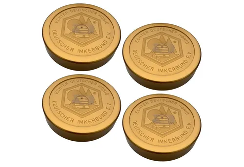 BIENEN SCHMIDT Einmachglas 60x Ersatzdeckel Schraubdeckel Kunststoffdeckel für DIB 500 g Gläser, (60-tlg., 60 Stk), Dichtungsdeckel, Deckel für Einmachgläser