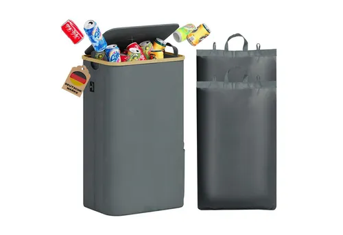 Adeldream 100L Pfandflaschen Sammelbehälter - Aufbewahrungsbehälter mit Deckel für leere Flaschen und Altglas, wasserabweisend und leicht zu reinigen – ideal für eine ordentliche Küche!