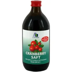 Cranberrysaft 100% Frucht 500 ML - 100% reiner Cranberrysaft, laktosefrei, glutenfrei und vegan. Ideal für eine gesunde Ernährung und zur Stärkung des Immunsystems.
