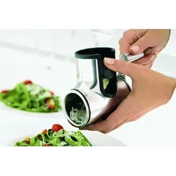 RÖSLE Käsemühle - Obstmesser & Gemüsemesser: Hochwertige Parmesanreibe aus Edelstahl 18/10, komplett zerlegbar und spülmaschinengeeignet für einfache Reinigung und beste Reibeergebnisse.