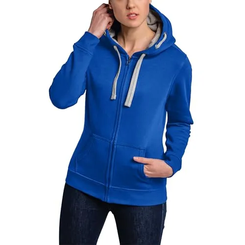 HRM Damen Hooded Jacket, royalblau, Gr. XL - Funktionsjacke für Damen mit hochwertigem Mischgewebe, ideal für Outdoor-Aktivitäten. Langlebig und nachhaltig, hergestellt unter fairen Bedingungen.