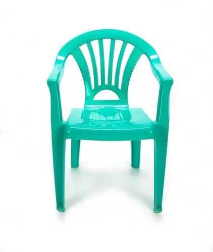 Bubble Store Kinder Gartenstuhl Sitzhöhe 27 cm, für Kinderzimmer, Spielecke oder Garten, Leichter Kunststoff Stapelstuhl (Türkis)