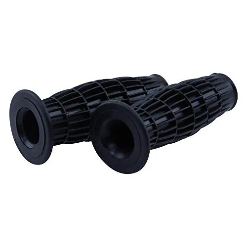 Retro Griffgummi Satz schwarz 22/24 mm Lenkergriffgummi Set Lenker Griffe für Hercules Kreidler Puch Zündapp Mokick Moped Mofa