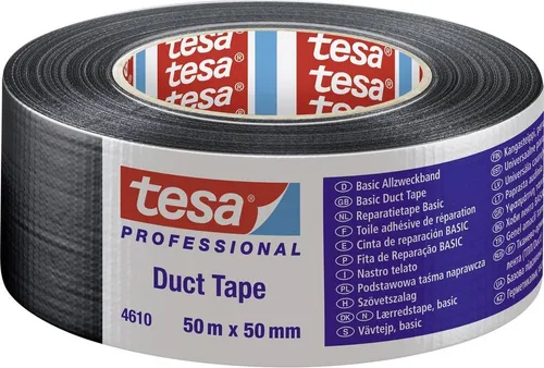 tesa 04610-00004-00 04610-00004-00 Textilband tesa Professional Schwarz (L x B)