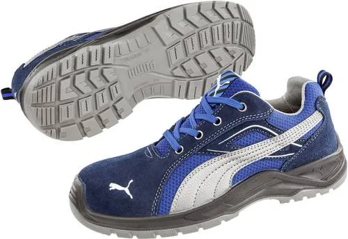 PUMA Omni Blue Low SRC 643610-40 Sicherheitsschuh S1P - Herren Industrie & Handwerk Schuhe mit atmungsaktivem Futtersystem und rutschfester PU-Laufsohle für höchsten Komfort und Sicherheit bei der Arbeit.