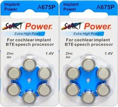 StartPower - 12 Batterien für Hörgeräte - Typ A675P - 1.4V - 550mAh - PR44P