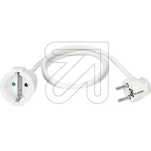 EGB Verlängerung H05VV-F3G1,5mm² 1,0m reinweiß - Elektrische Kabel & Leitungen - Robuste 1m Verlängerung ideal für Boot, Wohnmobil und Bauwesen, sorgt für sichere Stromversorgung dank hochwertigem Kupfer und PVC-Isolierung.