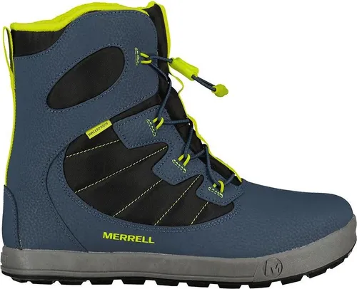 Merrell Snow Bank 4.0 Schneeschuhe Blau EU 29 für Jungen und Mädchen - Sonstiges Fahrradzubehör, temperaturbeständig bis -25°F, wasserdicht und mit Anti-Geruchs-Futter für warme, trockene Füße in winterlichen Bedingungen.