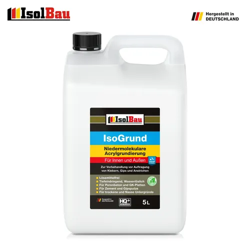 Isolbau Isogrund 5L Tiefengrund Acrylgrund Grundierung Gebrauchsfertig Haftgrund