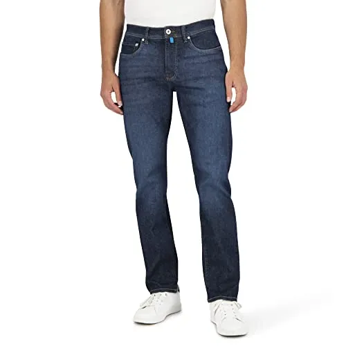 Pierre Cardin Herren Jeans Lyon | Tapered Fit in Dark Blue Used Buffies - Jeans für Männer mit schmal zulaufender Passform und ultimativer Flexibilität. Hoher Anteil an Bio-Baumwolle für Komfort und Nachhaltigkeit.