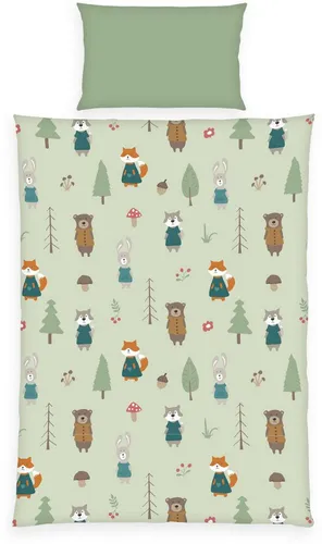 Baby Best Wendebettwäsche Waldtiere, 2-teilig, kuscheliges Flanell