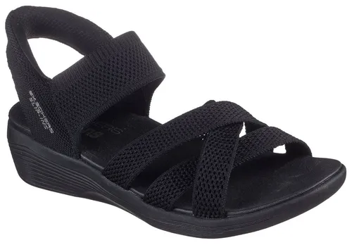 Skechers ARYA Keilsandalette - Wanderschuhe in veganer Verarbeitung, ideal für Freizeitaktivitäten mit Skechers Hands Free Slip-ins® und gepolsterter Innensohle für maximalen Komfort.