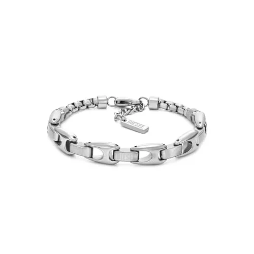 Diesel Herren Edelstahlarmband mit Karabinerverschluss