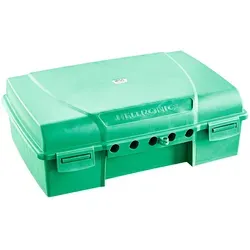 LDBS Heitronic 21046 Sicherheitsverteilerbox Maximus IP55 - Wetterfeste Sicherheitsverteilerbox IP55 mit 5 gummiverdichteten Ein-/Ausgängen und großem Fassungsvolumen von 5,8 L, ideal für den Einsatz im Freien.