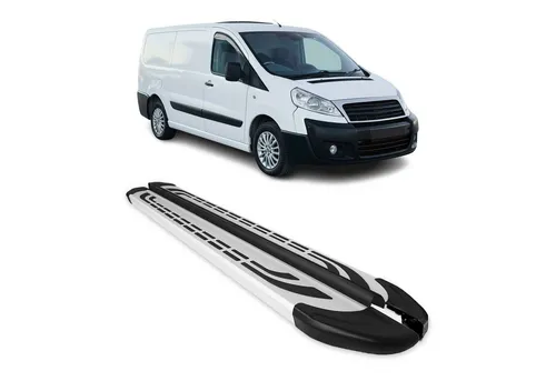 OMAC Kfz-Schmutzfänger Trittbretter für Fiat Scudo 2007-16 L2 Langer Alu, 2-tlg., Rutschfest, Haltbar, Aerodynamik
