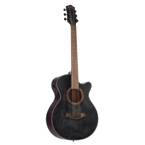 Red Hill Western Vintage Electric Black Akustikgitarre